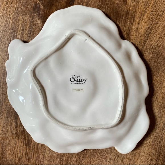 Fitz and Floyd Set of 2 Santa Christmas Cookie Dish Ceramic Plates - Picture 6 of 11